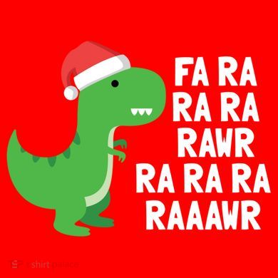 Christmas Dinosaur Fa Ra Rawr Trex Gift Santa Hat