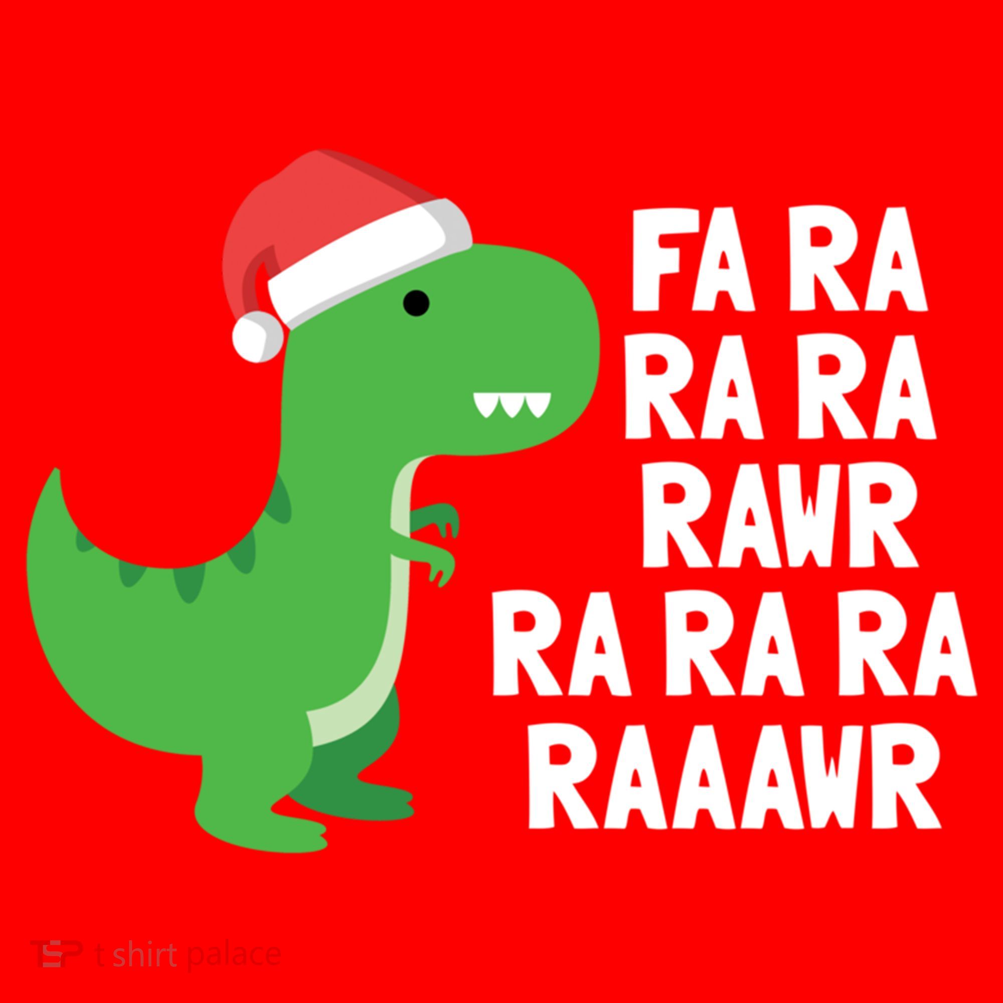Christmas Dinosaur Fa Ra Rawr Trex Gift Santa Hat