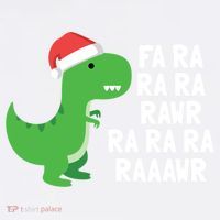 Christmas Dinosaur Fa Ra Rawr Trex Gift Comfort Colors Garment-Dyed Hooded Sweatshirt thumb 2