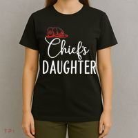Chief's Daughter Firefighter Gifts For Fire Chief’s Girl T-Shirt thumb 4