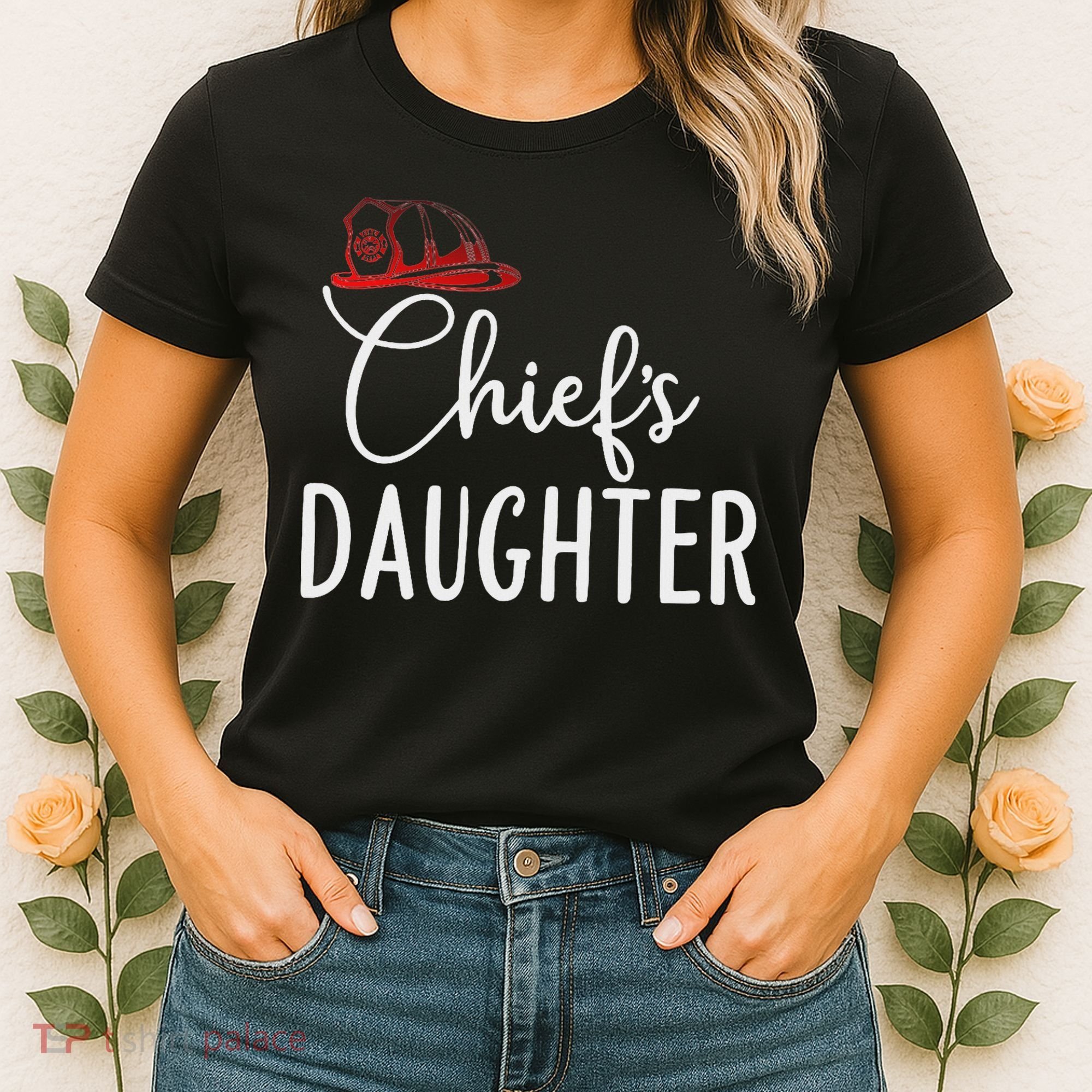 Chief's Daughter Firefighter Gifts For Fire Chief’s Girl Women's T-Shirt