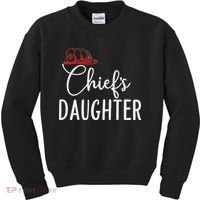Chief's Daughter Firefighter Gifts For Fire Chief’s Girl Kids Sweatshirt thumb 0