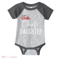 Chief's Daughter Firefighter Gifts For Fire Chief’s Girl Infant Baby Jersey Bodysuit thumb 0