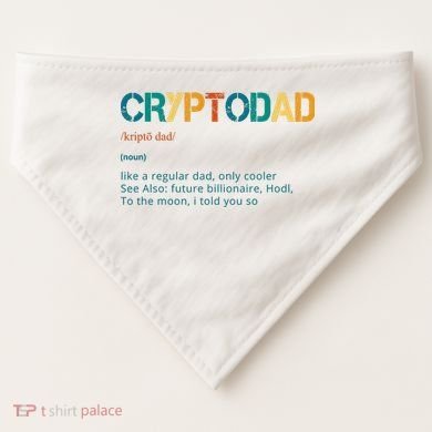 Cryptodad Definition Funny Future Billionaire USA-Made Doggie Bandana
