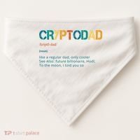 Cryptodad Definition Funny Future Billionaire USA-Made Doggie Bandana thumb 0