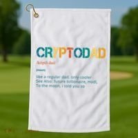 Cryptodad Definition Funny Future Billionaire Golf Towel thumb 1