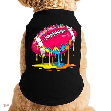Colorful Dripping Football Drip Doggie Tank