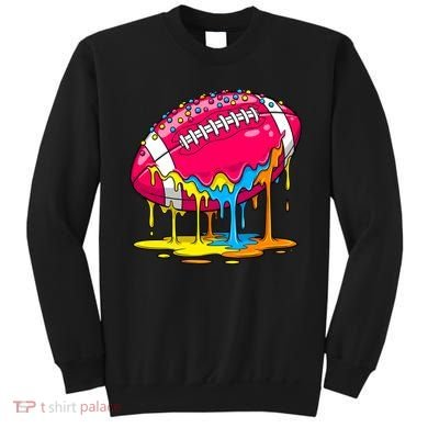 Colorful Dripping Football Drip Sweatshirt