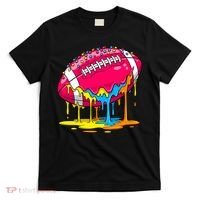 Colorful Dripping Football Drip T-Shirt thumb 0