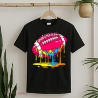 Colorful Dripping Football Drip T-Shirt thumb 2