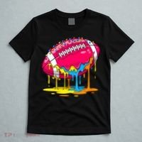 Colorful Dripping Football Drip T-Shirt thumb 5