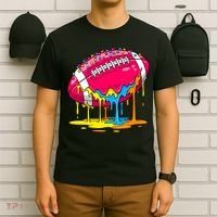 Colorful Dripping Football Drip T-Shirt thumb 6