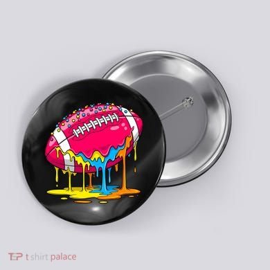 Colorful Dripping Football Drip Button