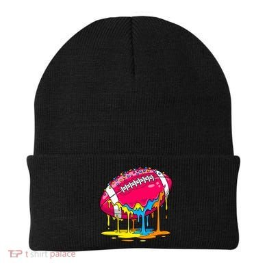 Colorful Dripping Football Drip Beanie