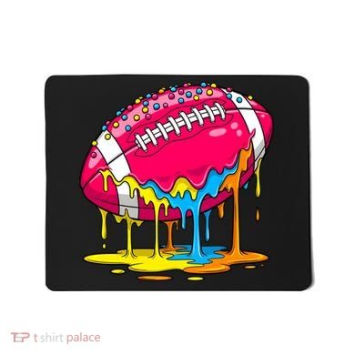 Colorful Dripping Football Drip Mousepad