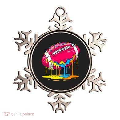 Colorful Dripping Football Drip Ornament