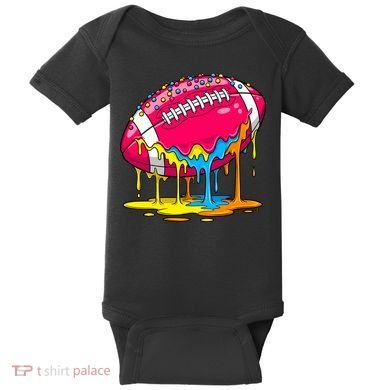 Colorful Dripping Football Drip Baby Bodysuit
