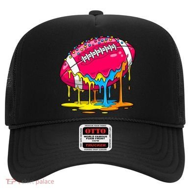 Colorful Dripping Football Drip Hat