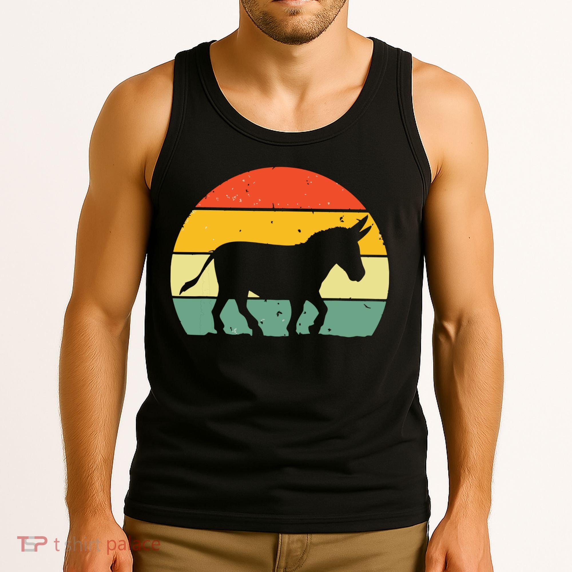 Cool Donkey For Mule Horse Animal Lover Jackass Tank Top