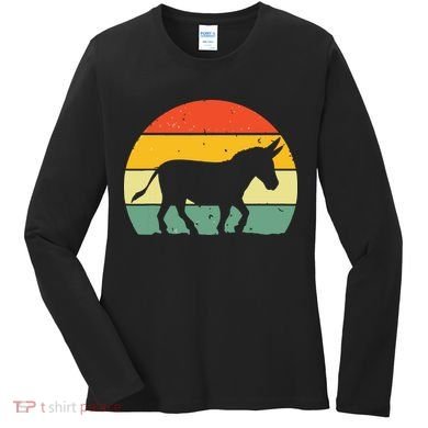 Cool Donkey For Mule Horse Animal Lover Jackass Women's Long Sleeve Shirt