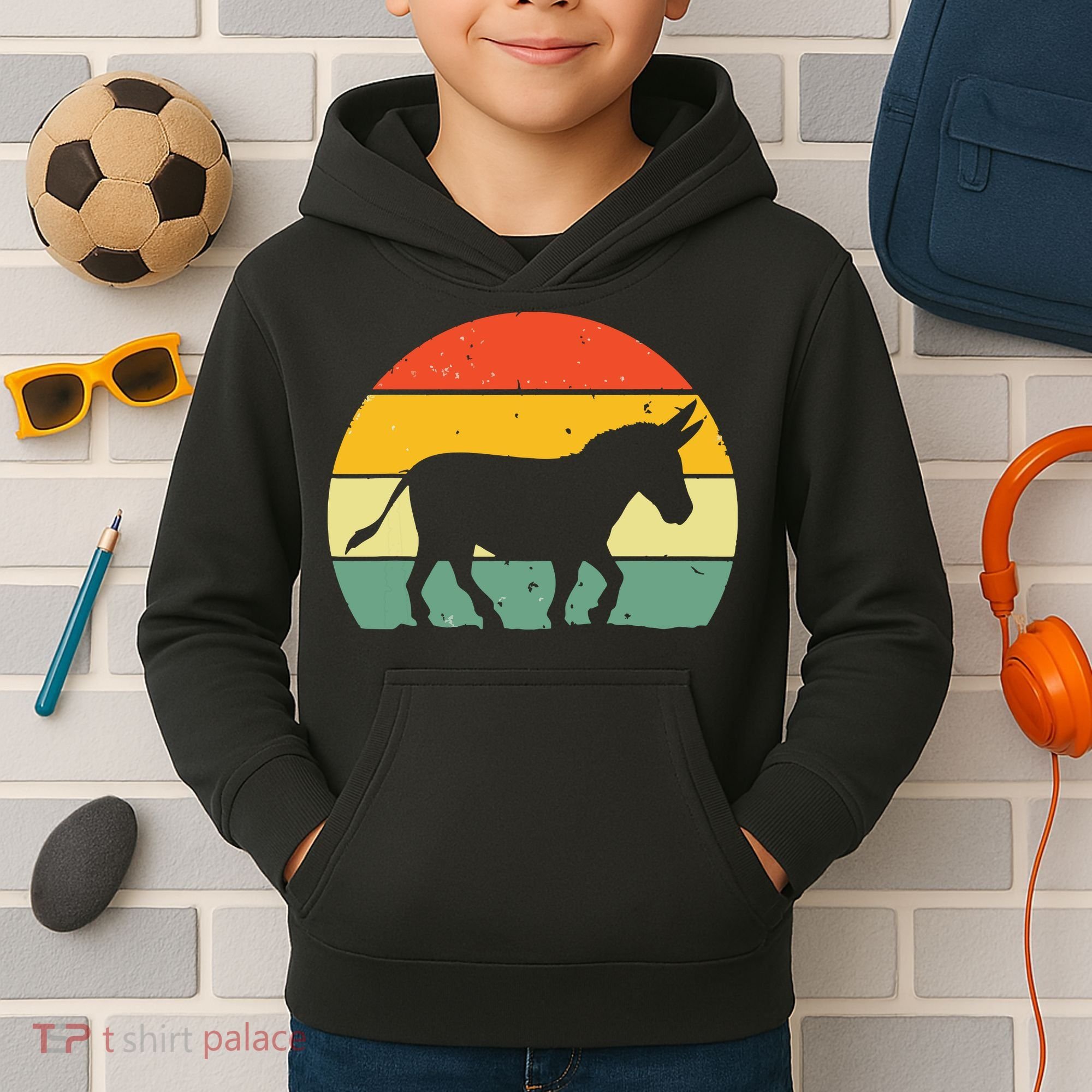 Cool Donkey For Mule Horse Animal Lover Jackass Kids Hoodie