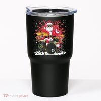 Christmas Drummer Funny Santa Claus On Drums For Music Lover Tumbler thumb 0