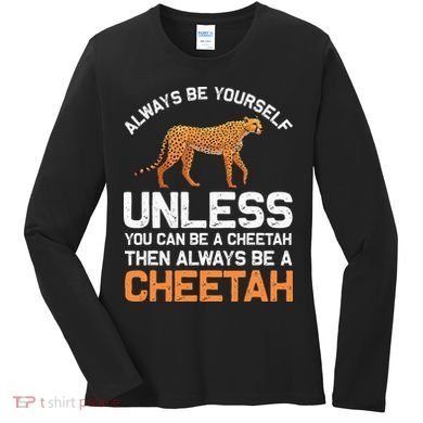 Cheetah Design For Safari Wildlife Women's Long Sleeve Shirt