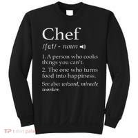 Chef Definition Funny Line Saying Cook Cooking Gifts Chefs Sweatshirt thumb 0
