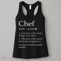 Chef Definition Funny Line Saying Cook Cooking Gifts Chefs Women's Tank Top thumb 3