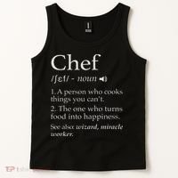 Chef Definition Funny Line Saying Cook Cooking Gifts Chefs Tank Top thumb 2
