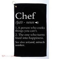 Chef Definition Funny Line Saying Cook Cooking Gifts Chefs Golf Towel thumb 0