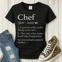 Chef Definition Funny Line Saying Cook Cooking Gifts Chefs Women's T-Shirt thumb 3