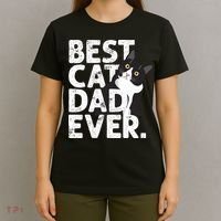 Cat Daddy Father Gift Best Cat Dad Ever T-Shirt thumb 4