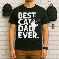 Cat Daddy Father Gift Best Cat Dad Ever T-Shirt thumb 6