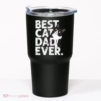 Cat Daddy Father Gift Best Cat Dad Ever Tumbler thumb 0