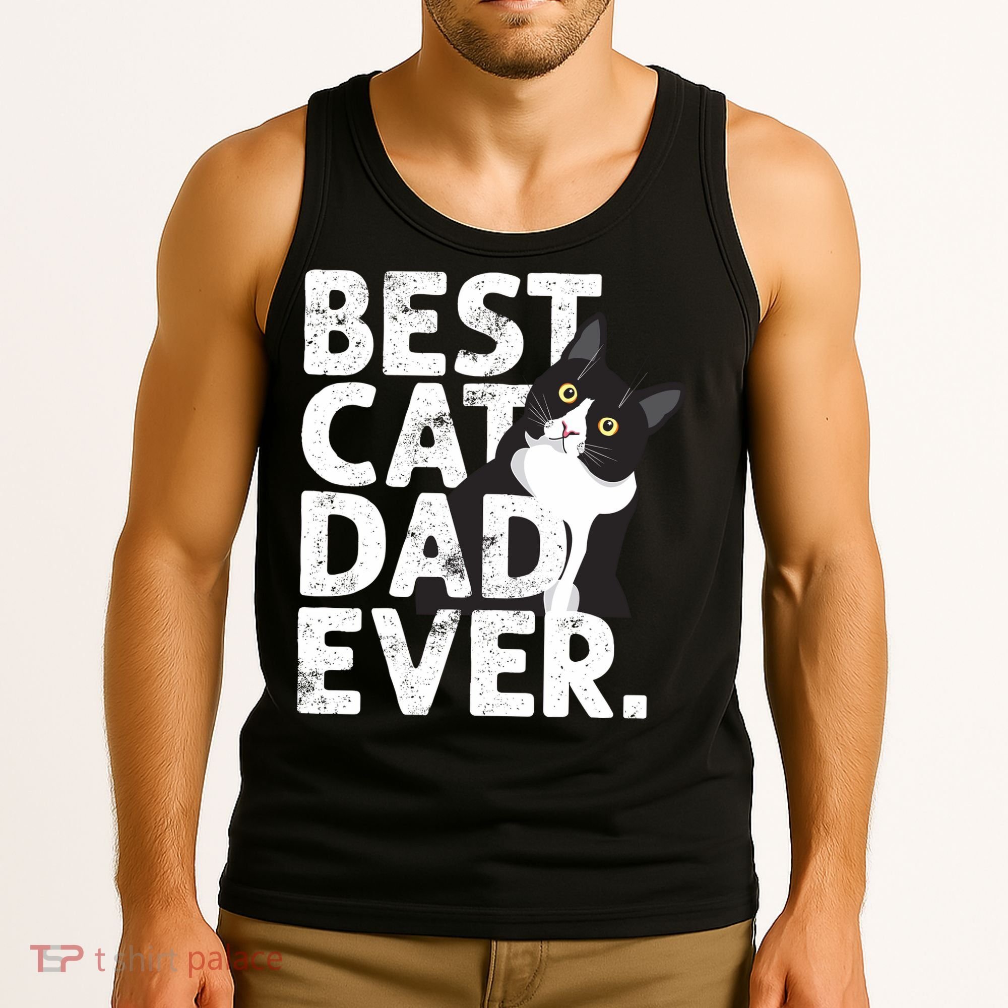 Cat Daddy Father Gift Best Cat Dad Ever Tank Top
