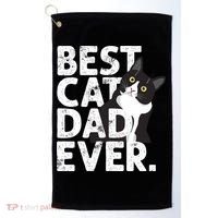 Cat Daddy Father Gift Best Cat Dad Ever Golf Towel thumb 0