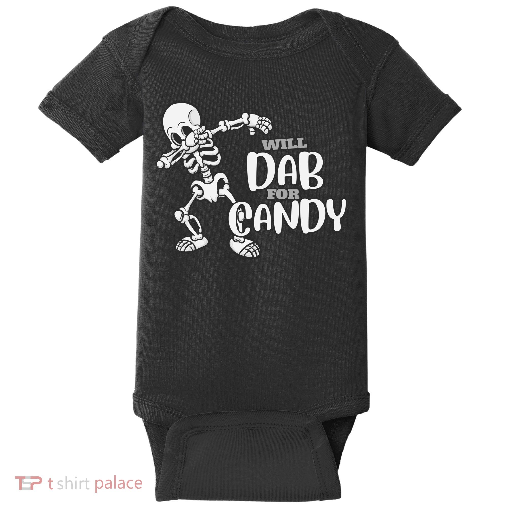 Cute Dab For Candy Halloween Funny Baby Bodysuit
