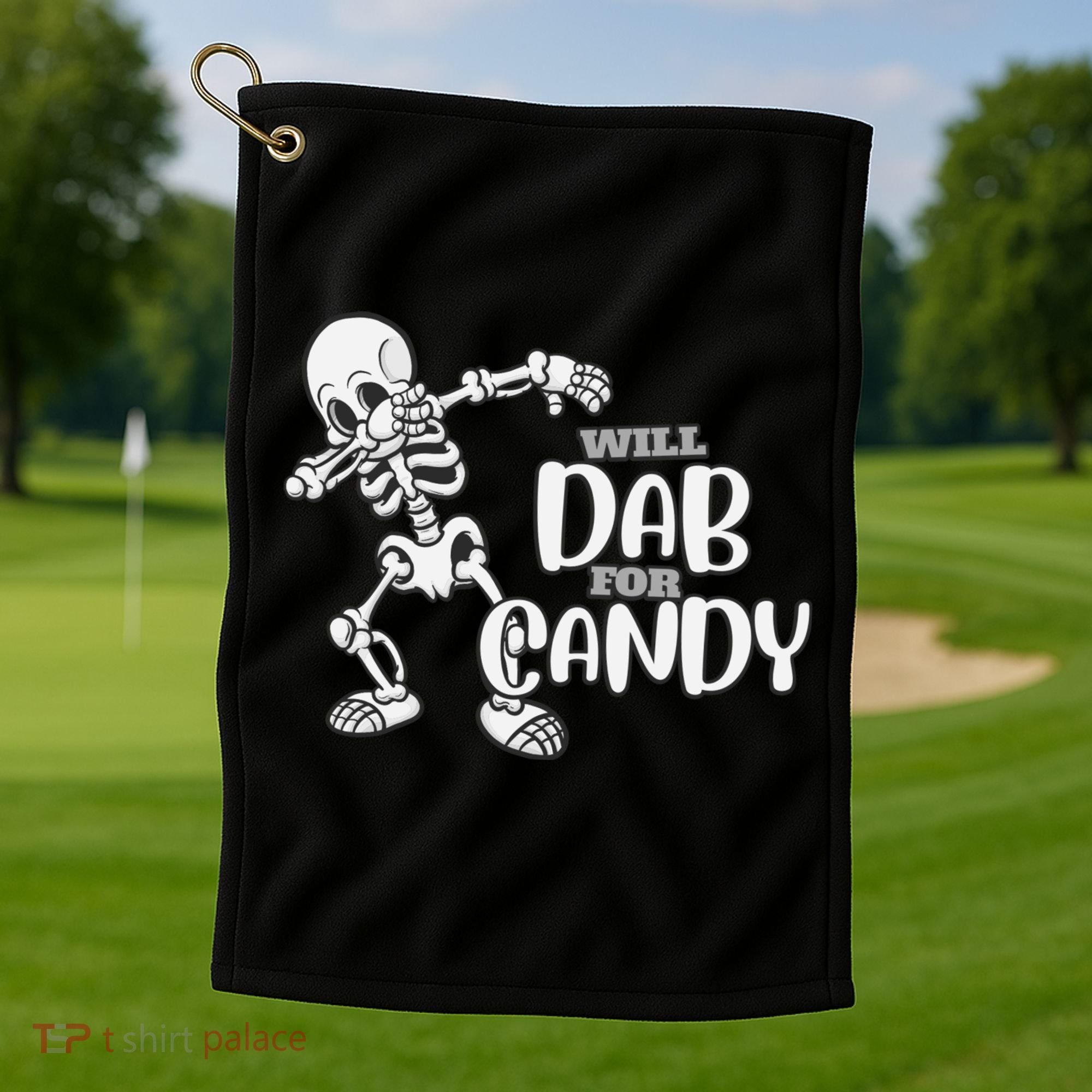 Cute Dab For Candy Halloween Funny Golf Towel
