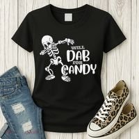 Cute Dab For Candy Halloween Funny Women's T-Shirt thumb 3