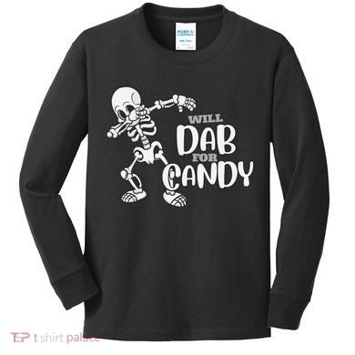 Cute Dab For Candy Halloween Funny Kids Long Sleeve Shirt