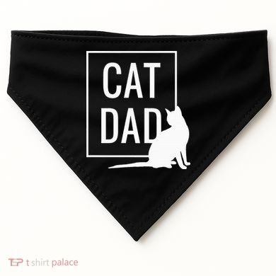 Cat Dad Funny Cat Owner Father USA-Made Doggie Bandana