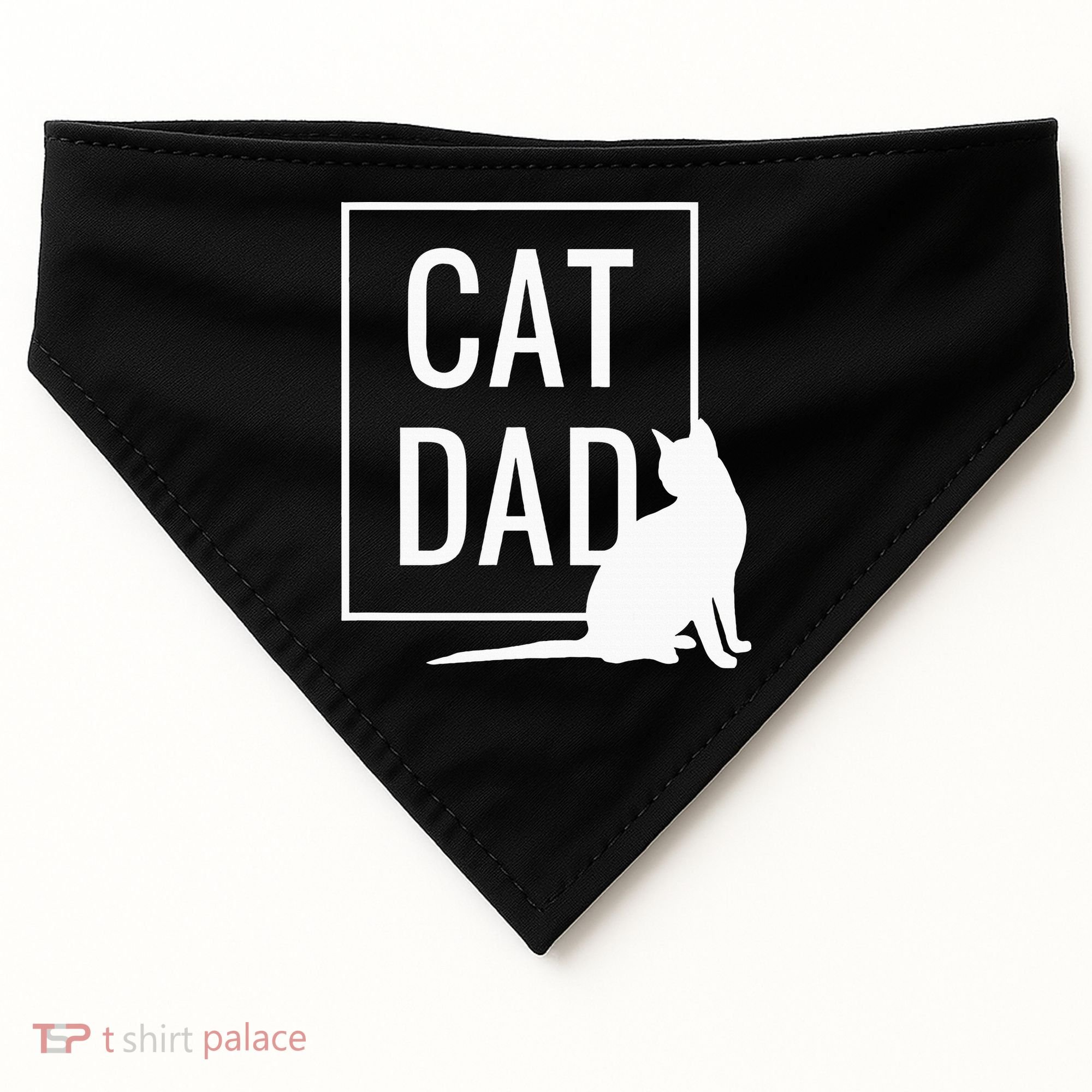 Cat Dad Funny Cat Owner Father USA-Made Doggie Bandana