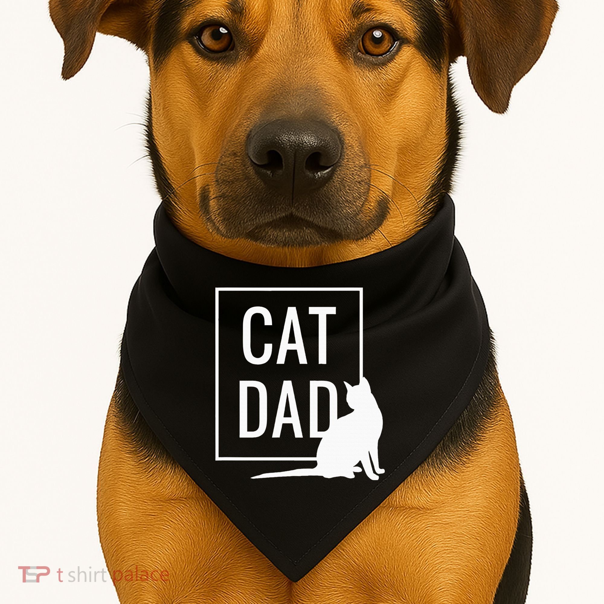 Cat Dad Funny Cat Owner Father USA-Made Doggie Bandana