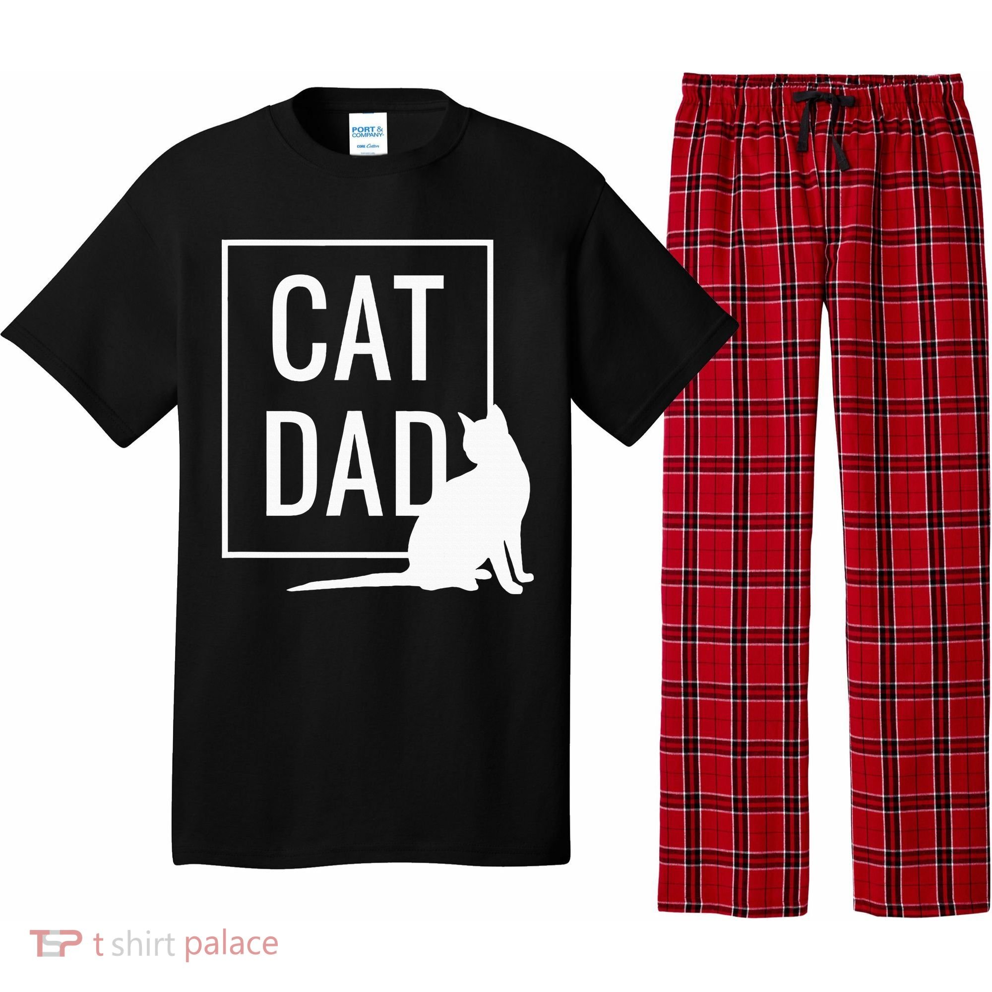 Cat Dad Funny Cat Owner Father Pajama Set