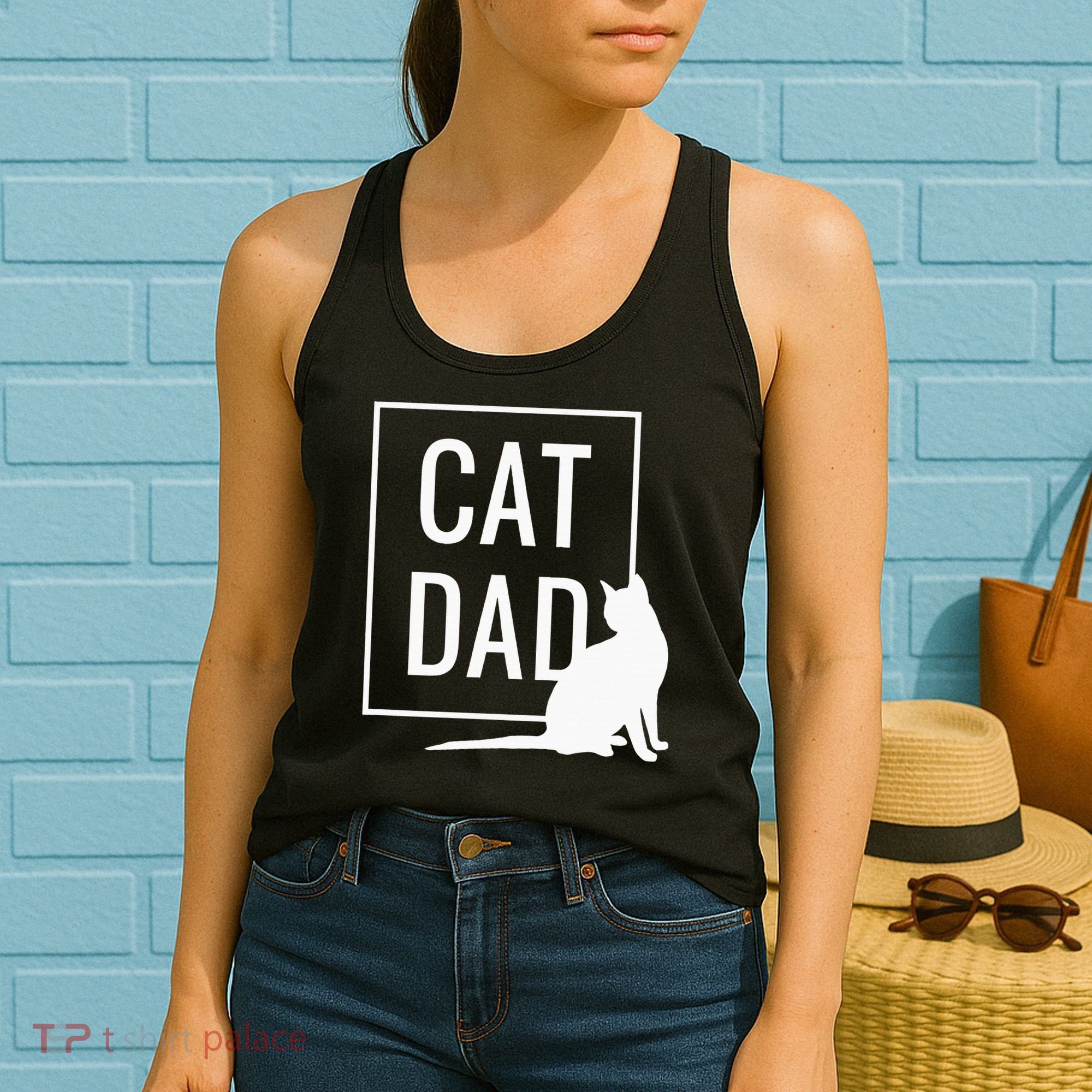 Cat Dad Funny Cat Owner Father Women's Tank Top