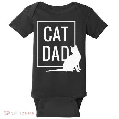 Cat Dad Funny Cat Owner Father Baby Bodysuit