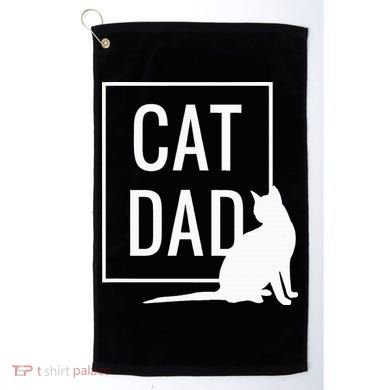 Cat Dad Funny Cat Owner Father Golf Towel
