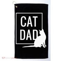 Cat Dad Funny Cat Owner Father Golf Towel thumb 0