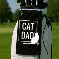 Cat Dad Funny Cat Owner Father Golf Towel thumb 2